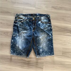 Men's Distressed Blue Denim Jean Shorts
